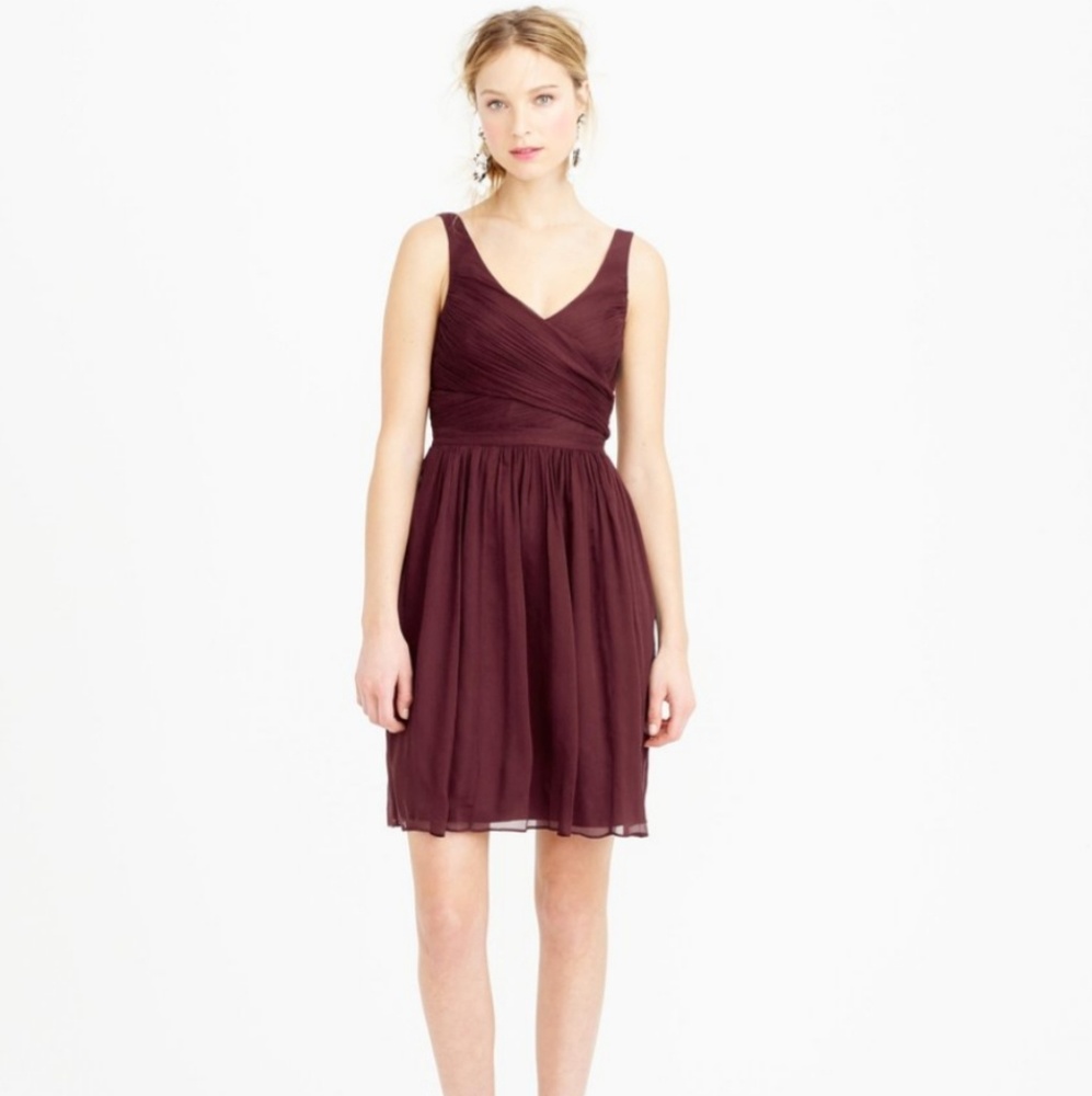 J. Crew Heidi silk shiffon dress
